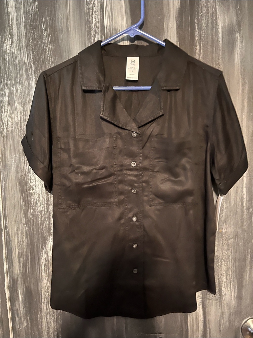 Member’s Mark Womens Black Camp Shirt Size small NWT